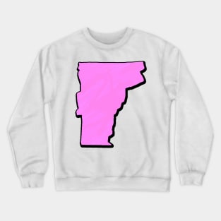 Pink Vermont Outline Crewneck Sweatshirt